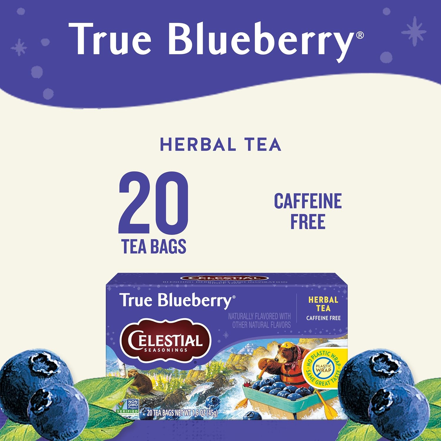Celestial Seasonings True Blueberry tea - 2. kép
